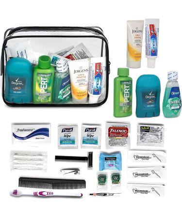 Premium Toiletry Travel Kit - 20 Piece Set for Quality Personal Care | TSA Approved Hygiene Essentials Bag for Unisex Travelers - Buy Online on SooperMarket.com