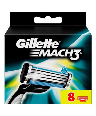 Gillette Mach3 Razor Blades For Men 8 Pieces - Letterbox Packaging