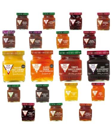 Cottage Delight Mini Jam Pick N Mix - Create Custom Jam Combo with 18+ Flavours | Caramelised Cheese Orange Blackcurrant Strawberry Lemon | 3 Pack - Perfect Jam Gift Set for Jam Lovers