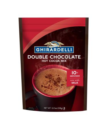 GHIRARDELLI Double Chocolate Premium Hot Cocoa Mix, 10.5 OZ Bag (Pack of 6) Double Chocolate Hot Cocoa