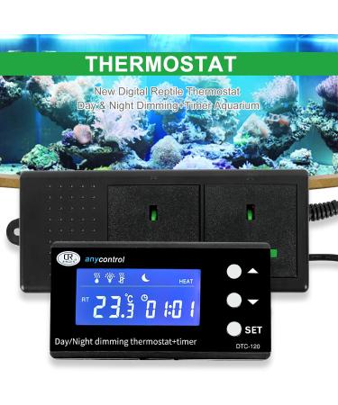 areclern Reptile Temperature Controller Thermostat Day-Night Dimming Digital Reptile Thermostat Timer Cooling Heating Mode LCD Display Multipurpose Thermostat for Aquarium Terrarium UK - Buy Online on SooperMarket.com