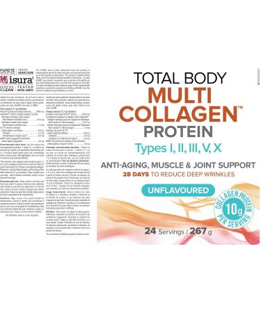 Natural Factors Total Body Multi Collagen Protein 267g Unflavoured 10g of hydrolyzed collage per scoop Combines 5 types of Collagen Supports the Formation of Collagen and Connective Tissue for Joint & Skin Health Keto & Paleo Friendly - Buy Online on SooperMarket.com