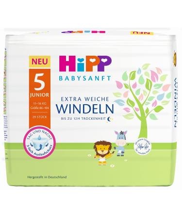 HiPP Babysanft Diapers Junior 5 Carry pack of 3 (3 x 1 x 29 pieces)