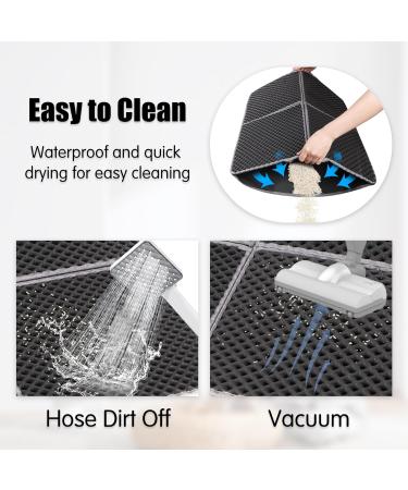 Kaket Large Cat Litter Mat 75x55CM - Non-Slip & Waterproof Double Layer Trapping Mat - Buy Online on SooperMarket.com