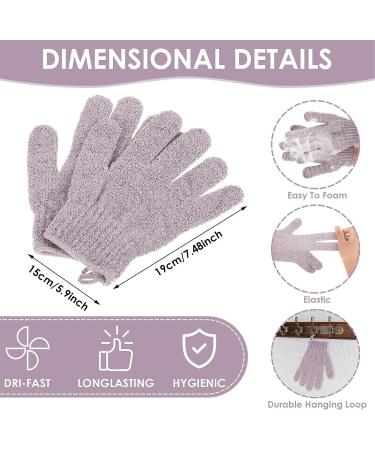 Sibba Exfoliating Gloves - Natural Loofah Bathing Gloves for Body and Face - Double Sided Shower Body Gloves - Dead Skin Remover - Purple - Buy Online on SooperMarket.com