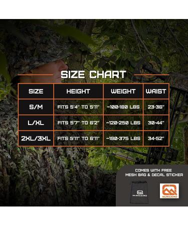 QuikCamo Mossy Oak 3D Leafy Suit - Large/XL NWTF Mossy Oak Obsession for Men | Turkey Hunting, Airsoft, Paintball, Birdwatching, Wildlife Photography - Buy Online on SooperMarket.com