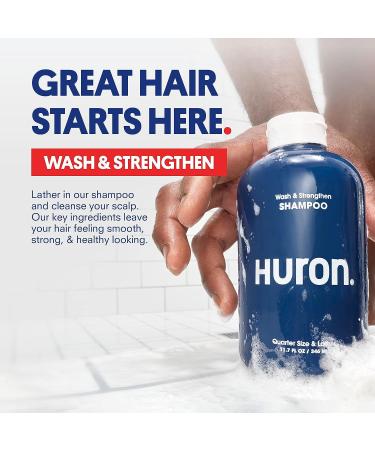 Huron Men's Daily Shampoo - Nourishing Formula with Argan Oil & Vitamins E and B5 - 11.7oz - Buy Online on SooperMarket.com