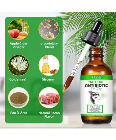 Dog Health Supplement Drops for Allergy Relief, Skin Itch, Kennel Cough, UTI & Ear Infection - Multivitamin Bacon Flavor - 2 Fl Oz - Buy Online on SooperMarket.com