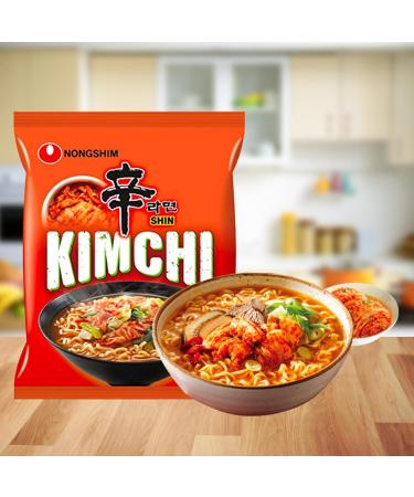 Nongshim Shin Ramyun Noodle Soup Kimchi Flavour 120g (Pack of 20) 1 Case - Korean Food Ramen Noodles - Buy Online on SooperMarket.com