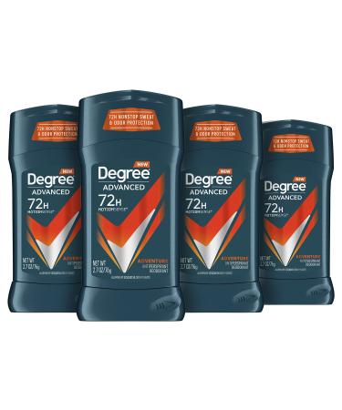 Degree Men Antiperspirant Deodorant Adventure Antiperspirant For Men With MotionSense Technology, 2.7 Ounce (Pack of 4) Fresh