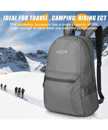 G4Free 20L Lightweight Packable Backpack - Grey | Travel, Hiking Daypack - Buy Online on SooperMarket.com