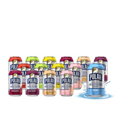 Polar Beverages All Flavor Variety Pack | Carbonated Flavored Sparkling Water, 12 Fl Oz Cans, Natural Flavors | Pack of 15