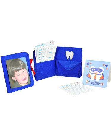 Tooth Fairy Superhero Pillow Set with Notepad and Keepsake Pouch | Boy's 3 Piece Gift Includes Pillow with Pocket, Notepad, and Photo Pouch - Buy Online on SooperMarket.com