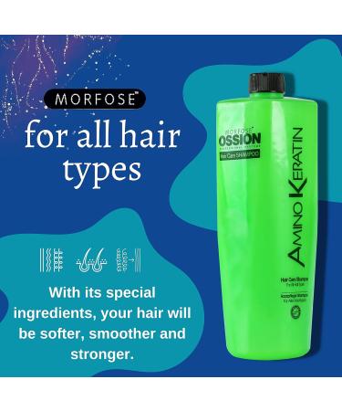 Morfose Amino Keratin Shampoo 800ml | Restore Shine & Volume | Protect & Reduce Hair Fall | For Dull Dry & Damaged Hair - International Shipping Available - Buy Online on SooperMarket.com