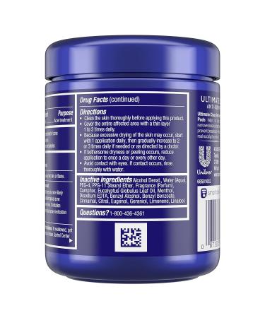 Noxzema Ultimate Clear Face Pads - 90 Count - Acne Prevention & Treatment with 60% Alcohol - Buy Online on SooperMarket.com