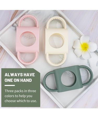 3 Pack Bottle Handles for Dr. Brown Baby Bottles - Non-Slip Easy Grip Silicone - BPA-Free & Dishwasher Safe - Milk White Green Pink - Compatible with Narrow and Wide-Neck Bottles - Buy Online on SooperMarket.com