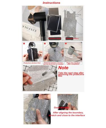 Bright Diamond Sticker Decals for Dyson Supersonic Hair Dryer HD01 HD03 | One Size Pure Diamond - International Shipping Available - Buy Online on SooperMarket.com