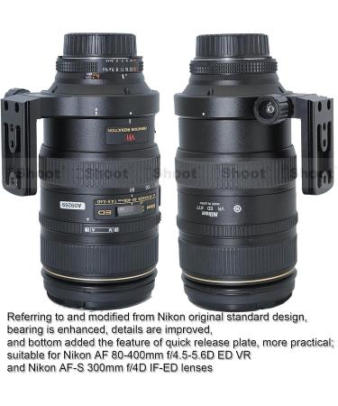 iShoot Lens Support Collar for Nikon AF 80-400mm & 300mm - Quick Release Plate Included - Buy Online on SooperMarket.com
