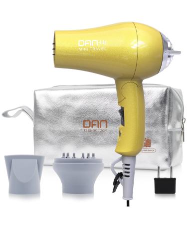 Portable Travel Hair Dryer  Mini Blow Dryer 1200W with Folding Handle & 125/250V Dual Voltage  with Concentrator & Diffuser Attachment