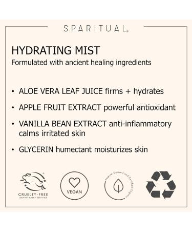 Buy SpaRitual Vegan Hydrating Mist - Geranium Cedarwood | Hydrating Facial Spray for All Skin Types - International Shipping Available - Buy Online on SooperMarket.com