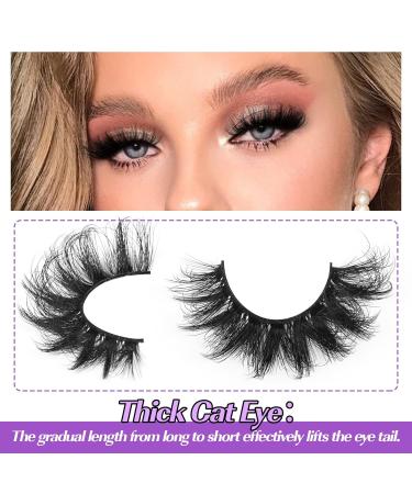 Goddenus E-Cat Eye 8D Full Dramatic False Eyelashes 10 Pairs 18MM Wispy D Curl - Fluffy Mink Strip Pack for Extension-like Look - Buy Online on SooperMarket.com
