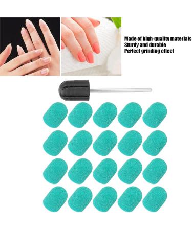 Nail Sanding Drill Bit 0.5 X 0.7in Easy To Store High Strength Nail Polishing Sanding Head Fine Sandpaper with Shaft for Grinding(green) - Buy Online on SooperMarket.com