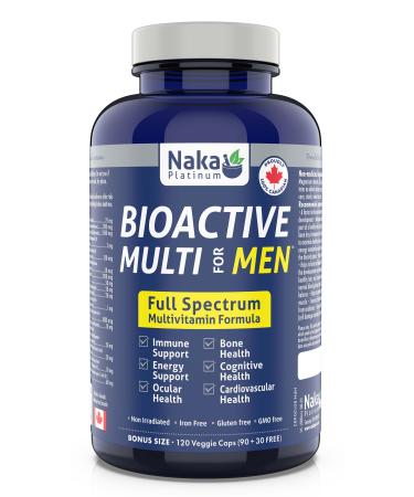 120 vcaps Bioactive Multi for Men Full Spectrum Multivitamin Formula Made in Canada 120 count (Pack of 1)
