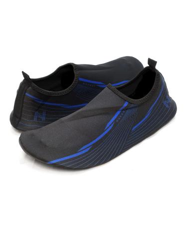 Nufoot Futsole Sport Soft-Sided Shoes for Indoors/Outdoors, Foldable & Flexible Footwear for Sport, Exercise, Yoga or Travel, Dance Shoes Medium Neonblue