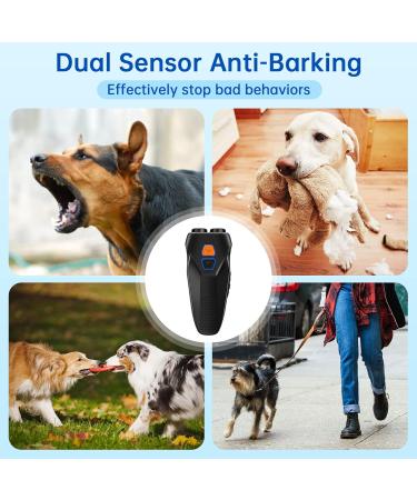PWEZON Rechargeable Ultrasonic Anti Dog Barking Device | Dual Sensor Deterrent with Training Modes and LED Flashlight - 25 FT Range - Buy Online on SooperMarket.com