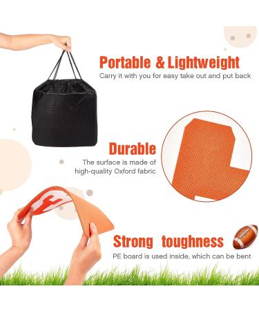 High Visibility 12 Inch Football Yard Markers Set - Orange Down Marker for Sporting Training - Carrying Bag Included - Buy Online on SooperMarket.com