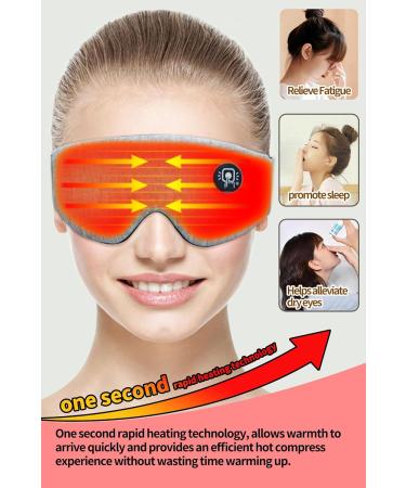 Ewarmer Cordless Rechargeable Heated Eye mask for Dry Eyes - Stye Eye Treatment Warm Compress Relieve Blepharitis Pink Eye Hot Compress Therapy Mask Steam Eye Mask with Sound Reminder (Grey) Gray - Buy Online on SooperMarket.com