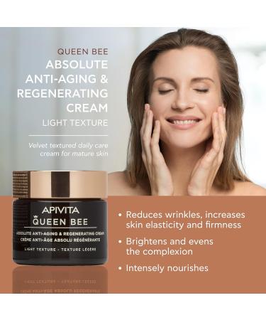 APIVITA Queen Bee Absolute Anti-Aging Cream - Light Texture 50 ml | Regenerate & Renew Skin | International Shipping Available - Buy Online on SooperMarket.com