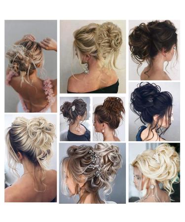 Fulang Hair 5-Pack Large Wavy Bun Parts with Rubber Bands - Perfect for Hair Updos & Extensions | Messy Bun Hair Ties for Women - Buy Online on SooperMarket.com