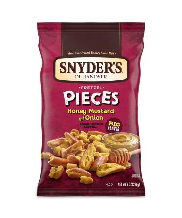 Snyder's of Hanover Pretzel Pieces Honey Mustard and Onion 8 Ounce Bag (Pack of 6)