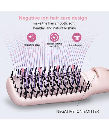 3-in-1 Ionic Hair Brush Dryer Pink - Anti-Scald One Step Paddle Brush Styler with ALCI Safety Plug - Buy Online on SooperMarket.com