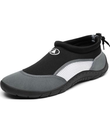 Mishansha Unisex Bathing Shoes Lightweight Breathable Non-Slip Barefoot Shoes with Thick Sole Size 36-46 Black Soot 43 EU