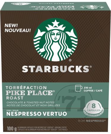 STARBUCKS Veranda Blend for Nespresso Vertuo Blonde Roast Coffee Pods 8 K-Cup Capsules Pack of 4 & By Nespresso Pike Place Roast Coffee Pods Medium Roast Coffee+Roast Coffee Pods Veranda 1 count (Pack of 4) - Buy Online on SooperMarket.com