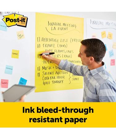 Post-it Super Sticky Easel Pad  25 in x 30 in Sheets  Yellow Paper with Lines  30 Sheets/Pad  2 Pads/Pack  Great for Virtual Teachers and Students (561) - Buy Online on SooperMarket.com