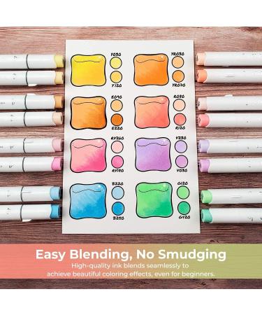 Ohuhu Pastel Markers Brush Tip - 48 Sweet Pastel Colors - Dual Tipped Alcohol Markers for Artists - Honolulu - Buy Online on SooperMarket.com