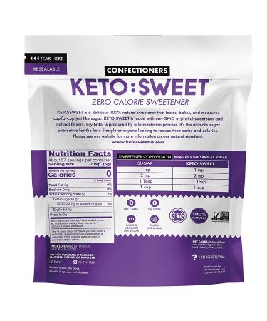 Keto Sweet: 100% Natural Erythritol Granulated & Confectioner Baking Combo Pack - 12oz (Pack of 2) - Buy Online on SooperMarket.com