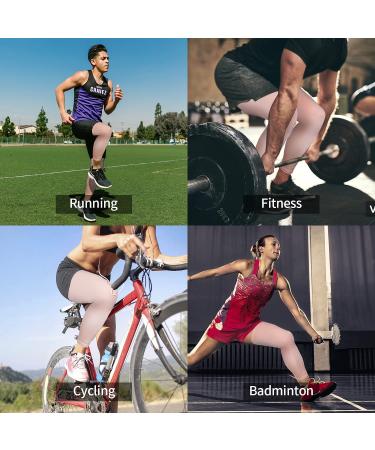 GP GIORO PARTNER XX-Large Black/Skin Long Leg Compression Sleeves - 2 Pairs for Running, Basketball, Hiking & Cycling - Buy Online on SooperMarket.com