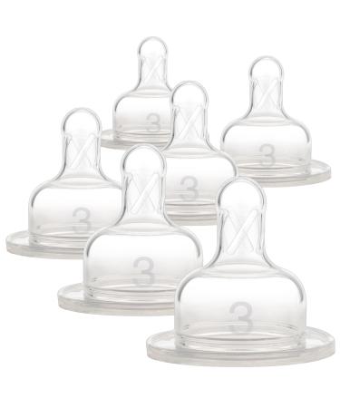 Dr. Brown's Original Wide-Neck Nipple Level 3 Clear 6 Count