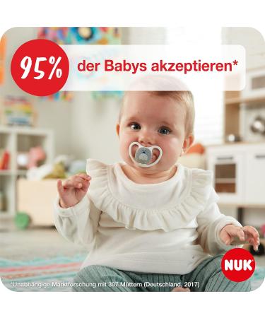 Nuk Space Day & Night Baby Casing | BPA-Free Silicone Pacifiers | 0-6 Months | Sensitive Skin | 4-Pack | Frosch & L we - International Shipping Available - Buy Online on SooperMarket.com