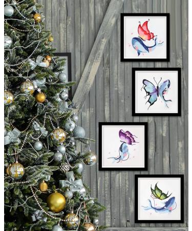 Embroidery Stitch Practice Kit - 4 Sets Butterfly & Whale Designs for Beginners | Includes Cloth, Hoops, Threads | Learn Embroidery Skills - Buy Online on SooperMarket.com