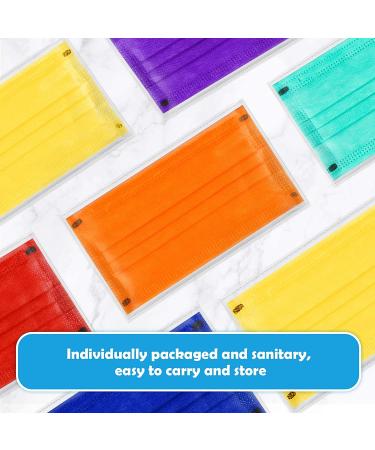 60PCS Disposable Face Mask Unisex Fashion Covering 4-Layer | Individually Sealed Skin-Friendly Breathable Comfort | 6 Solid Colors | Men Women - Buy Online on SooperMarket.com