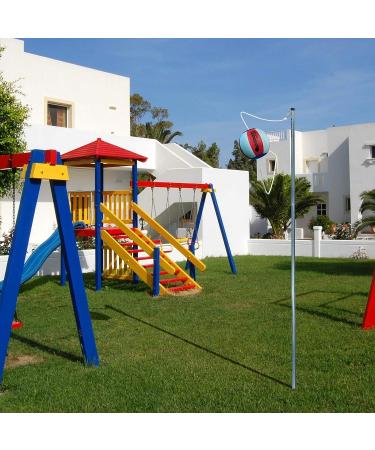 Park & Sun Sports Red, White & Blue Tetherball Set with Accessories - Portable Outdoor Game (3-Piece Pole) - Buy Online on SooperMarket.com