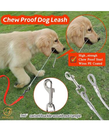 Waterproof Dog Leash | Chew Proof Tie-Out & Training Leash | 3m Orange - Durable & Reliable - Buy Online on SooperMarket.com