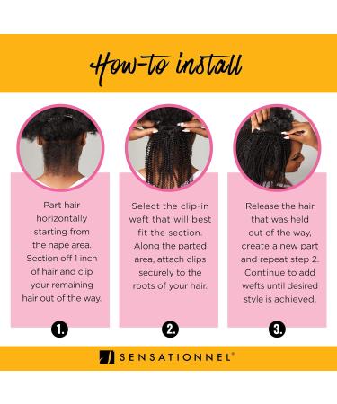 Sensationnel Clip in Top Lady - 10 inch Textured 9 Piece Pack for Volume - CK&CO Protective Style (1B) - Buy Online on SooperMarket.com