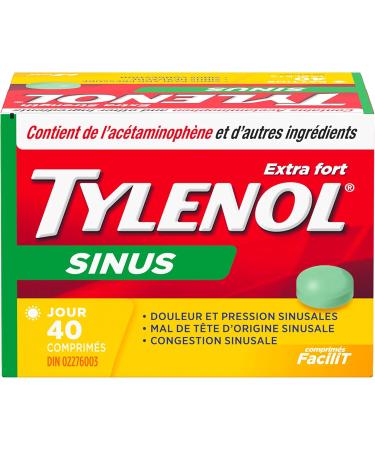TYLENOL Extra Strength Sinus eZ Tabs Relieves Sinus congestion and other sinus Symptoms Daytime 40ct - Buy Online on SooperMarket.com