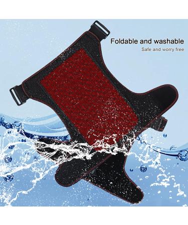 Heated Shoulder Brace | 3 Speed Adjustable Massage Heating Pad | Hot & Cold Therapy for Pain Relief - Buy Online on SooperMarket.com